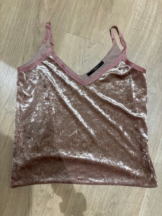 Top Velour AFTERMOTION Rosa Talla XS