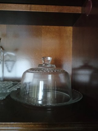 Quesera de cristal