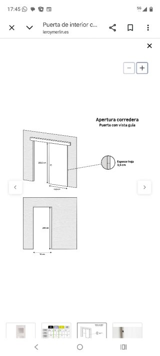 Puerta corredera interior Leroy Merlin. Benicassim