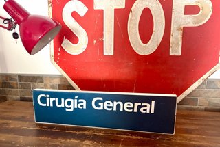 Cartel antiguo de hospital Cirugía General