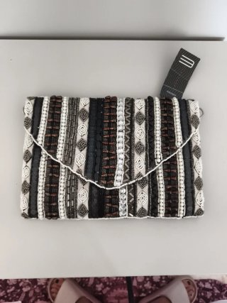 Clutch Fiesta Blue Bags Nuevo Etiqueta Pedrería