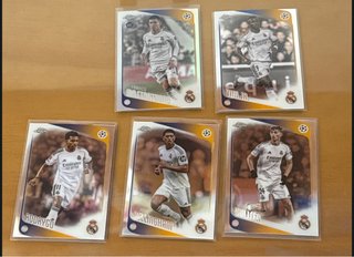 5 Cromos Topps Real Madrid