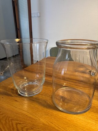 Juego de 2 jarrones de cristal