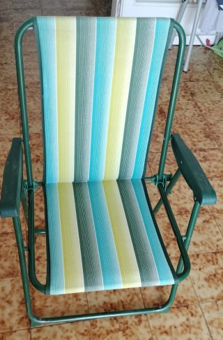 Silla de playa plegable multicolor