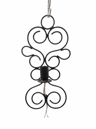 Aplique de pared metal negro
