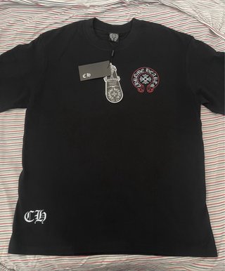 Camiseta Chrome Hearts Negra y Roja