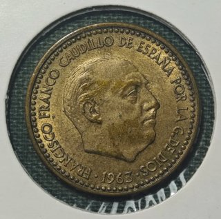 1 PESETA 1963 (*19-64) ESTADO ESPAÑOL EBC+/SC