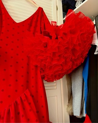 Traje Flamenca Rojo hecho a mano