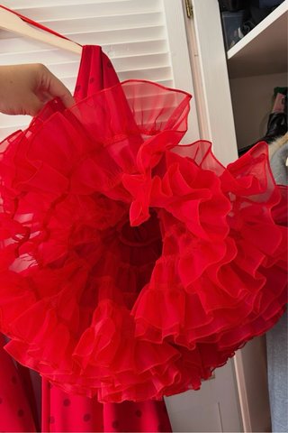 Traje Flamenca Rojo hecho a mano
