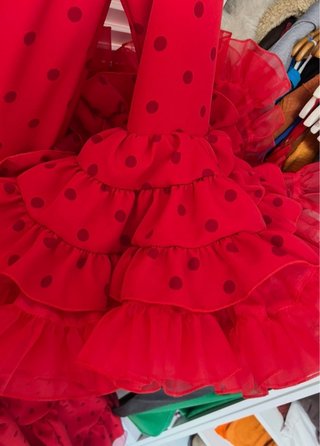 Traje Flamenca Rojo hecho a mano