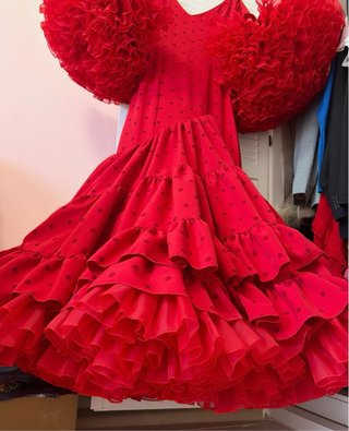 Traje Flamenca Rojo hecho a mano