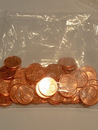 Portugal bolsas de 5 ,2 y 1 céntimos 2002 SC.