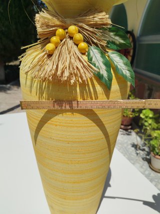 Jarrón alto decorativo cerámica o paragüero
