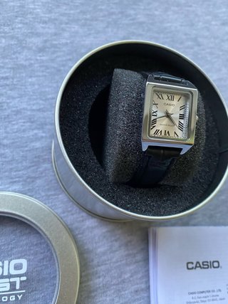 Reloj Casio Vintage Rectangular Negro/Plata