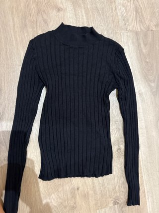 Jersey negro de canalé