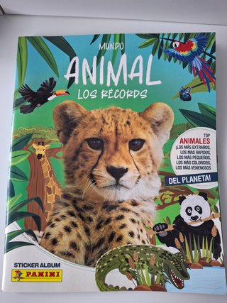 Mundo animal. Los records. Sticker Album Panini