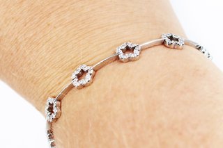 Pulsera de oro blanco de 18k. Ref:044-05-01452