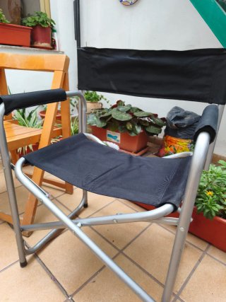 Lote 4 Sillas Plegables Tela y Madera
