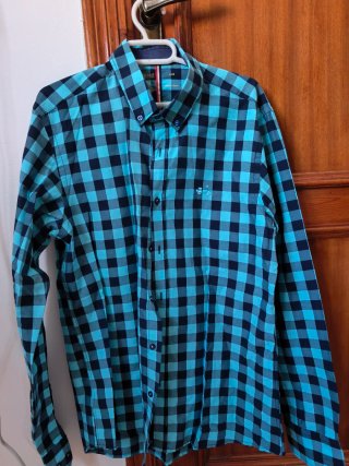 Camisa DOBIKE cuadros azul y negro Talla L