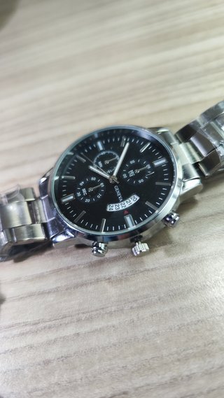 Coppia Orologi Quarzo Nero/Argento