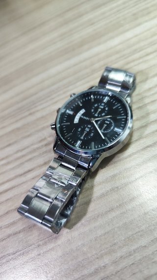 Coppia Orologi Quarzo Nero/Argento