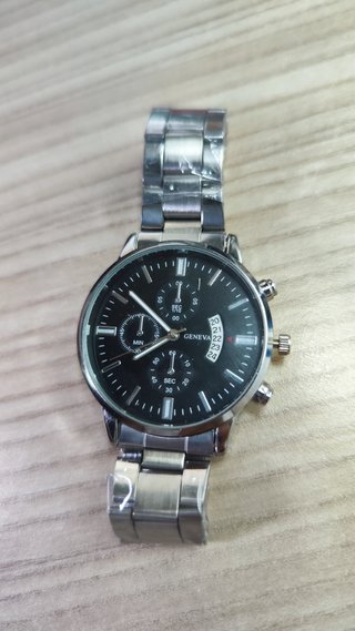 Coppia Orologi Quarzo Nero/Argento
