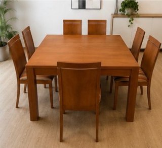 Mesa comedor extensible y 8 sillas