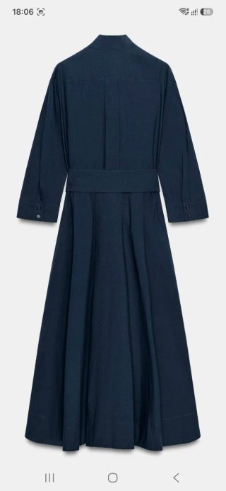 Poplin dress with ties
