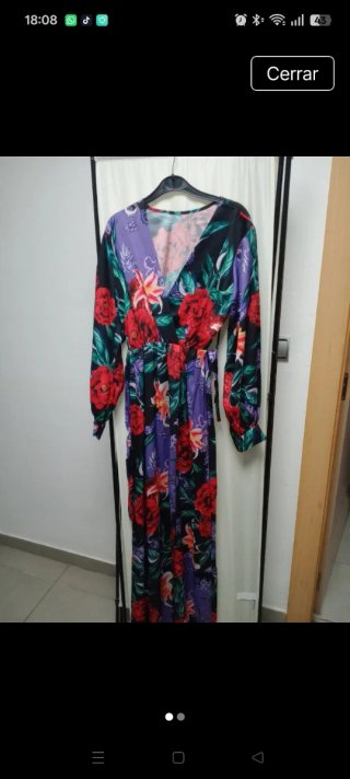 Vestido largo estampado floral