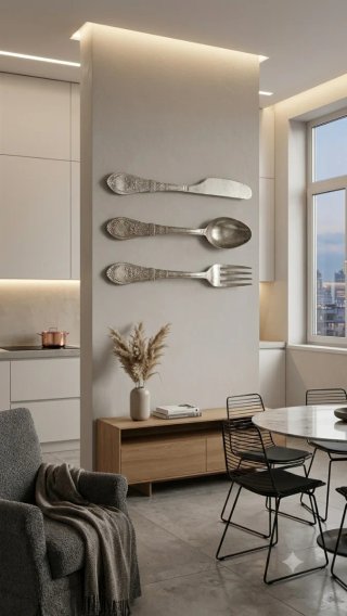 Set 3 Posate Decorative da Parete