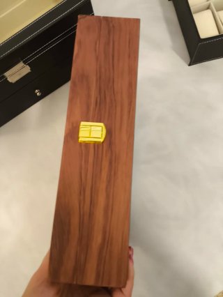 Scatola porta orologi in legno e pelle