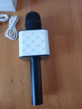 Micrófono Karaoke Bluetooth Negro/Blanco