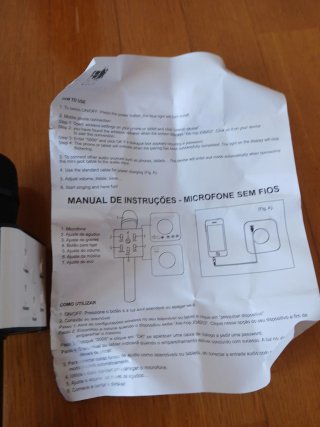 Micrófono Karaoke Bluetooth Negro/Blanco