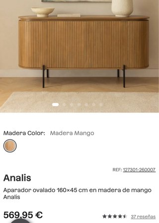Aparador Sklum Analis Madera Maciza de Mango