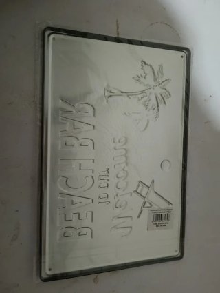Chapa Metal Vintage Welcome to our Beach Bar