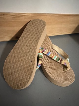 Chanclas piscina 39 beige multicolor