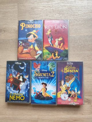 Lote 5 Películas VHS Disney Clásicos Español