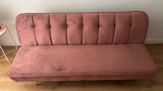 Sofá cama Sklum Rosa Terciopelo