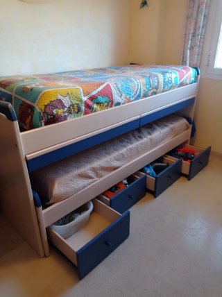 Cama nido con cajones