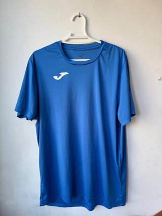 Camiseta deportiva Joma azul manga corta