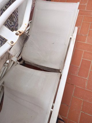 Hamacas de hierro blancas