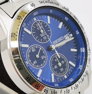 Reloj Seiko Chronograph SBTQ071 Azul/Plata