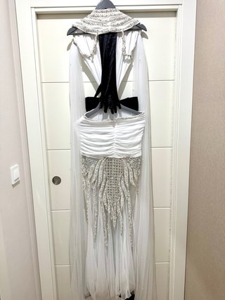 Vestido blanco y negro talla única