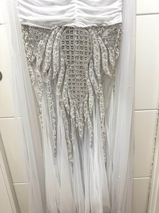Vestido blanco y negro talla única