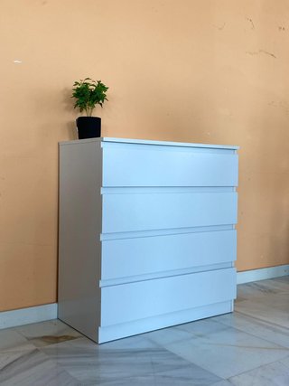 Nueva comoda 4 cajones blanca