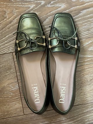 Zapato Dansi Piel Verde Talla 40 Nuevo