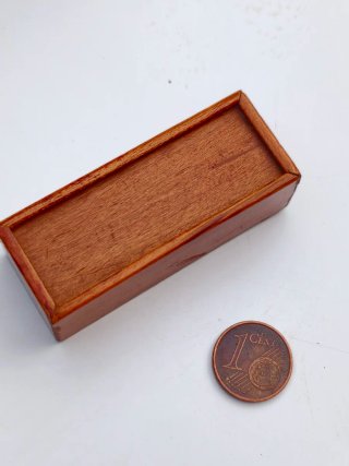 Antiguo Mini dominó artesanal de hueso