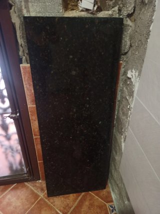 Piedra de mármol verdosa