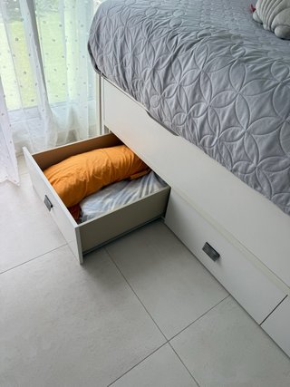 Cama nido con cajones blanca