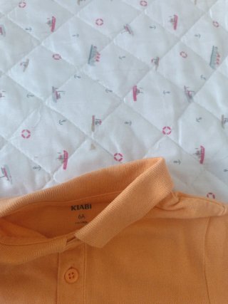 Polo niño naranja verano